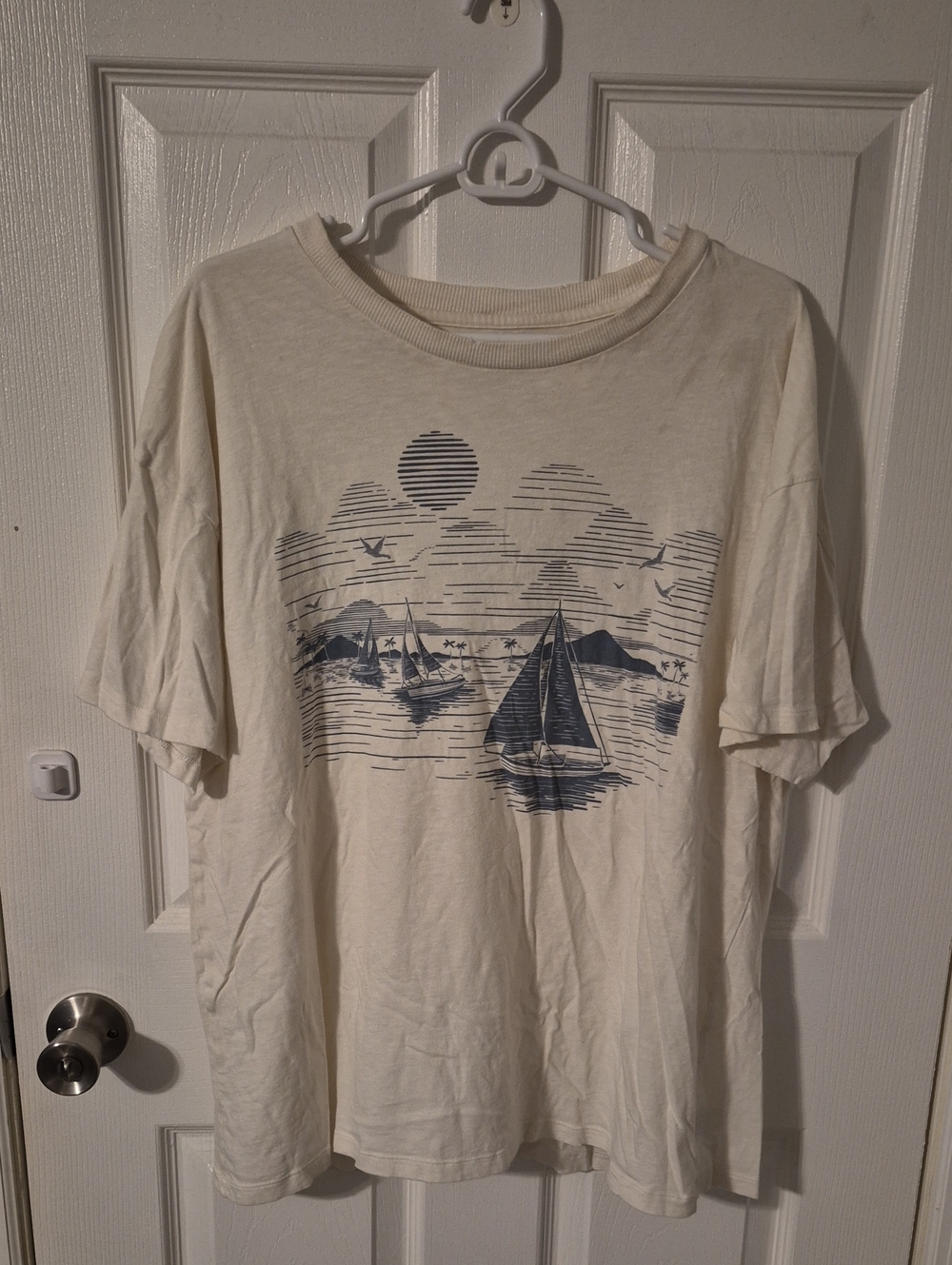 American Eagle Sailboat Oversized Graphic Tee